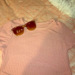 ROMWE pink cropped top ‼️